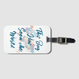 Etiqueta De Bagagem Engraçado Esta bolsa viu o mundo para o viajante