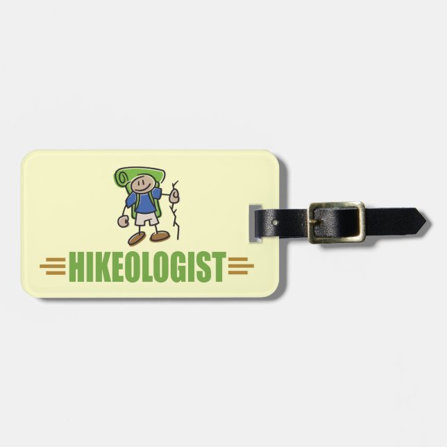 Etiqueta De Bagagem Engraçado Hiker (Frente Horizontal)