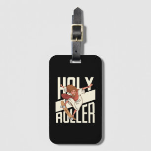 Etiqueta De Bagagem Engraçado Jesus de Patins Holy Roller
