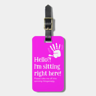 Etiqueta De Bagagem Engraçado Neon Alô? Estou bem aqui