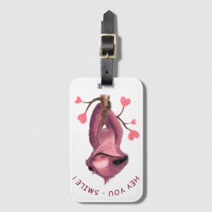 Etiqueta De Bagagem Engraçado Romântico Desenho Animal com Sorriso d