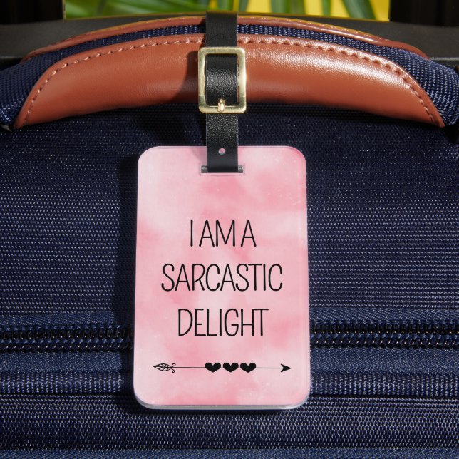 Etiqueta De Bagagem Engraçado Sarcasm Viagem (Frente Insitu 2)