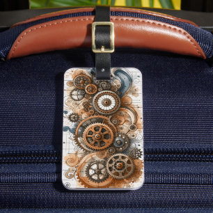 Etiqueta De Bagagem Engrenagens Steampunk