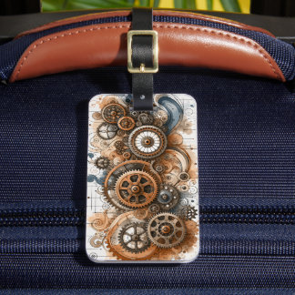 Etiqueta De Bagagem Engrenagens Steampunk