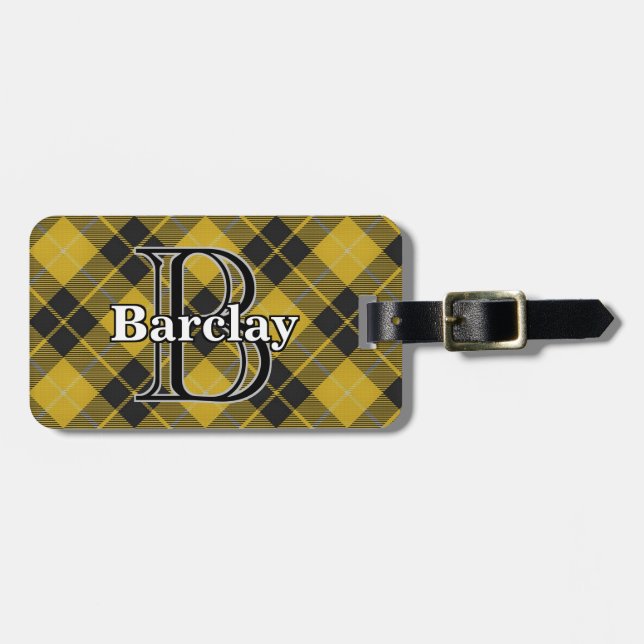 Etiqueta De Bagagem Epic Scotland Clan Barclay Tartan (Frente Horizontal)