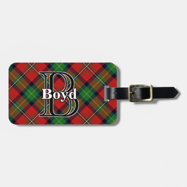 Etiqueta De Bagagem Epic Scotland Clan Boyd Tartan (Frente Horizontal)