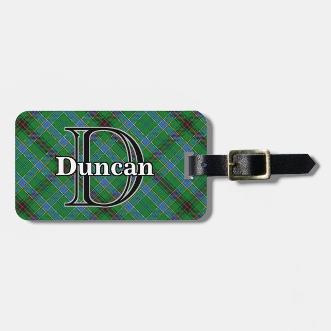 Etiqueta De Bagagem Epic Scotland Clan Duncan Tartan (Frente Horizontal)