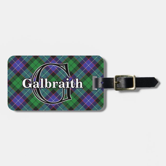 Etiqueta De Bagagem Epic Scotland Clan Galbraith Tartan (Frente Horizontal)