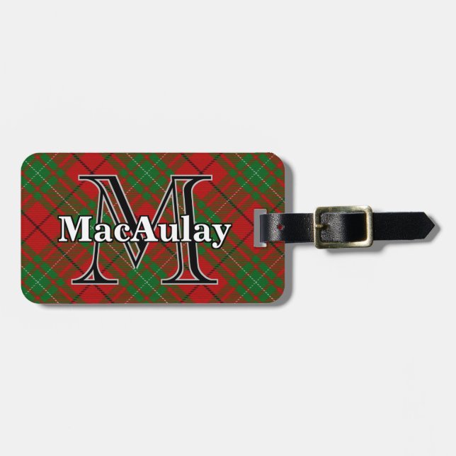 Etiqueta De Bagagem Epic Scotland Clan MacAulay Tartan (Frente Horizontal)
