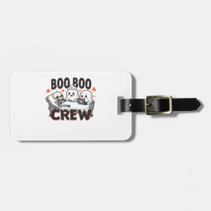 Etiqueta De Bagagem Equipe Boo Boo Fofa Enfermeira de Halloween Fantas