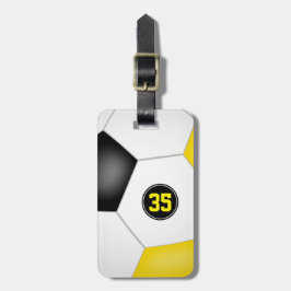 Etiqueta De Bagagem equipe do clube de escola de ouro preto colorido s