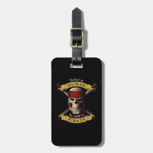 Etiqueta De Bagagem Err É Humano A ARR é Pirata, Jolly Roger