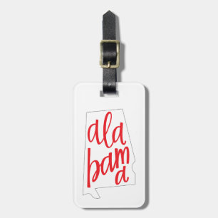 Etiqueta De Bagagem Esboço do estado de Alabama