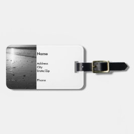 Etiqueta De Bagagem Escala de Cinza de Areia de ouro