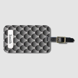 Etiqueta De Bagagem Escalas de Cinza e preto