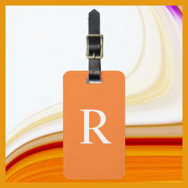 Etiqueta De Bagagem ESCOLHA A COR OU A Bag do Monograma Laranja