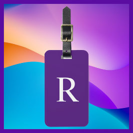 Etiqueta De Bagagem ESCOLHA A COR OU A Bag Monograma Roxo