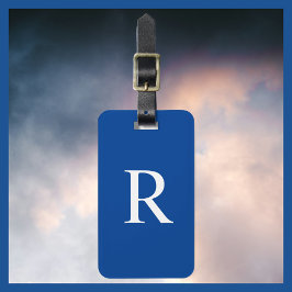 Etiqueta De Bagagem ESCOLHA A COR ou a barra azul escura do monograma