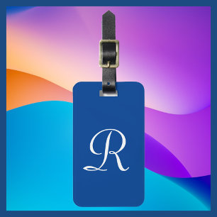 Etiqueta De Bagagem ESCOLHA A SUA COR Blue Monograma Bag Bagagem