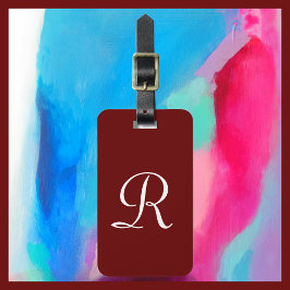 Etiqueta De Bagagem ESCOLHA A SUA COR Monograma Marca de Bagagem