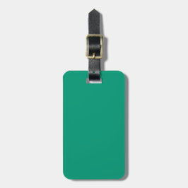Etiqueta De Bagagem Esmeralda Verde Sólido