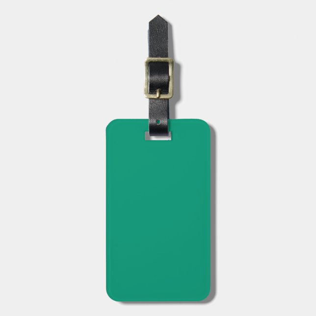 Etiqueta De Bagagem Esmeralda Verde Sólido (Frente Vertical)