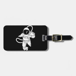 Etiqueta De Bagagem Espaço Exterior Vintage Astronauta Divertido