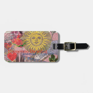 Etiqueta De Bagagem Espanha Sol Espanhol Viagem Arte