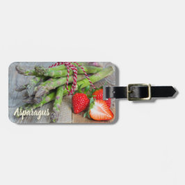 Etiqueta De Bagagem Espargos Verdes com Morango