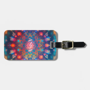 ETIQUETA DE BAGAGEM ESPETACULAR FRACTAL HIPPIE