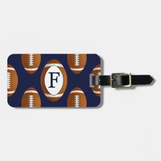Etiqueta De Bagagem Esportes personalizados de futebol do Monograma