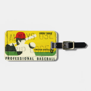 Etiqueta De Bagagem Esportes retros do basebol