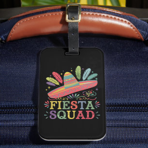 Etiqueta De Bagagem Esquadrão de Festa Cinco de Mayo Família Coordenad