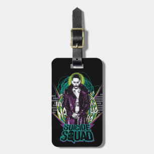 Etiqueta De Bagagem Esquadrão Suicida Gráfico do Joker Retro Rock
