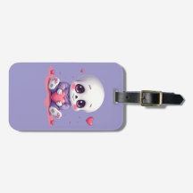Esqueleto Kawaii Segurando Coração