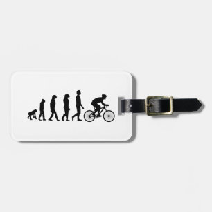 Etiqueta De Bagagem Esquema de Evolução Humana do Ciclismo Moderno