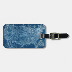 Etiqueta De Bagagem Esquema de Mapa dos EUA