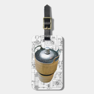 Etiqueta De Bagagem Esquema do tubo de transmissão de cerâmica