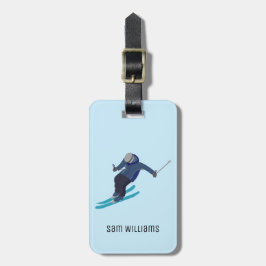 Etiqueta De Bagagem Esqui