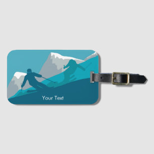 Etiqueta De Bagagem Esqui alpino personalizado