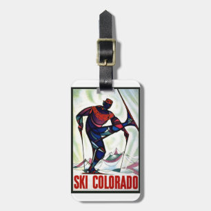 Etiqueta De Bagagem Esqui Colorado do vintage