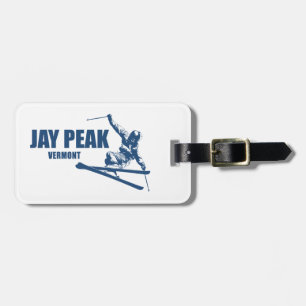 Etiqueta De Bagagem Esquiador de Jay Peak Vermont