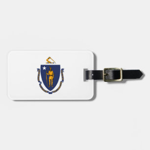 Etiqueta De Bagagem Estado de Massachusetts Flag Design