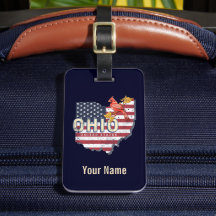 Estado de Ohio Estados Unidos - Retro Map Vintage 