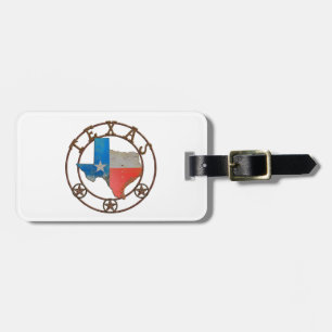 Etiqueta De Bagagem Estado do Texas Wdry Iron