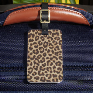 Etiqueta de Bagagem Estampa de Leopardo