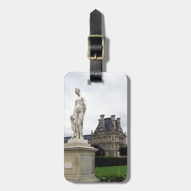 Etiqueta De Bagagem Estátua nos Motivos do Louvre (Frente Vertical)