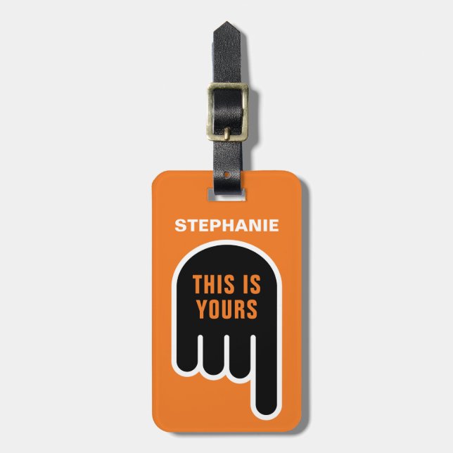 Etiqueta De Bagagem Este É Seu (Personalizável) (Frente Vertical)