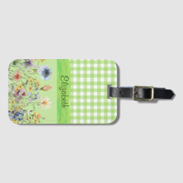 Etiqueta De Bagagem Estilo de Algodão Flores Selvagens
