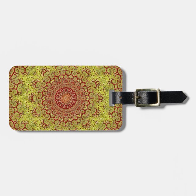 Etiqueta De Bagagem Estilo de Mandala (Frente Horizontal)
